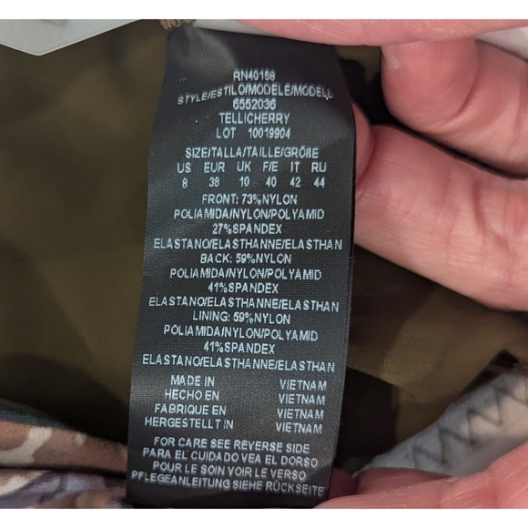 NWT Amoressa By Miraclesuit Cameroon One Shoulder One Piece Swimsuit Size 8 - Picture 11 of 12